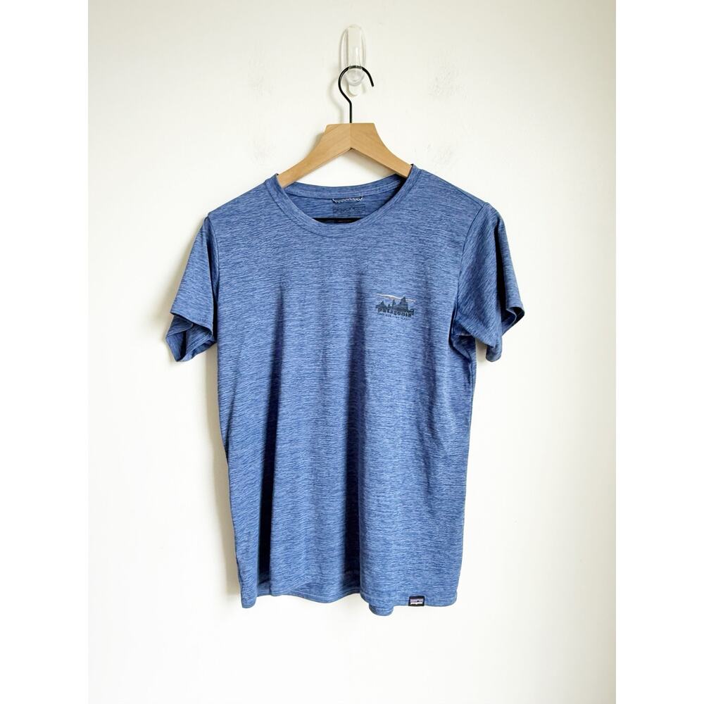 Patagonia Women's Capilene Cool Daily Graphic Shirt Blue Medium - Picture 3 of 3
